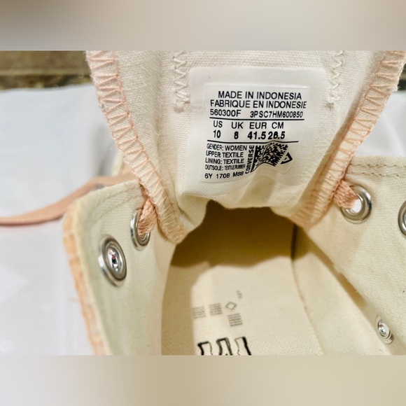 Women's Converse Chuck Taylor All Star Snakeskin-Woven Sneakers Pink Sz 10 - Picture 7 of 12